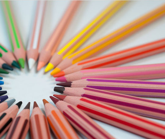 Colourful pencils